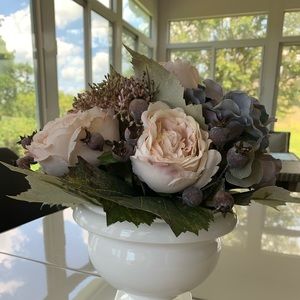 Michael’s Blush Pink & Blue Faux Floral Decor